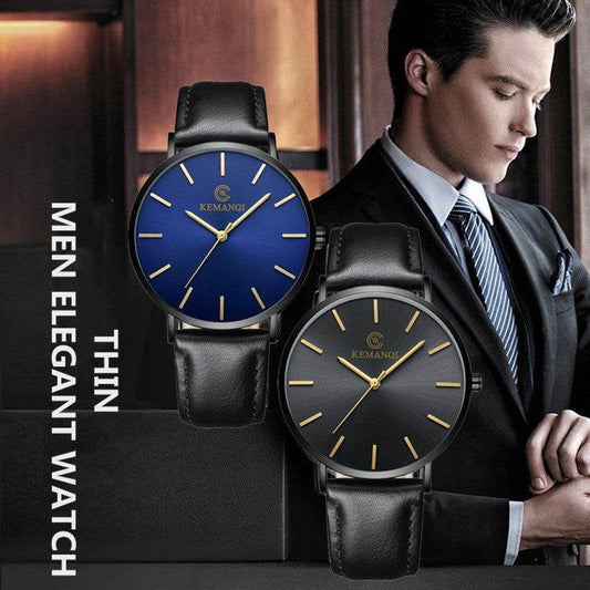 New Men's High Quality Simple Casual Thin Fashion Watch - GOLD store